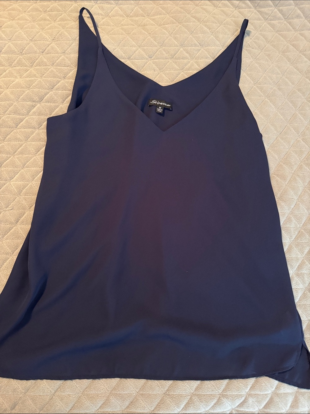 Shinestar Navy V-Neck Camisole